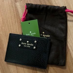 NWT Kate spade card holder in Black